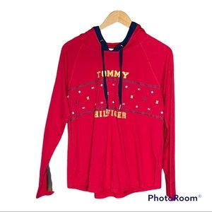 Tommy Hilfiger Sport Lightweight Long Sleeve With Hoodie Size Large
